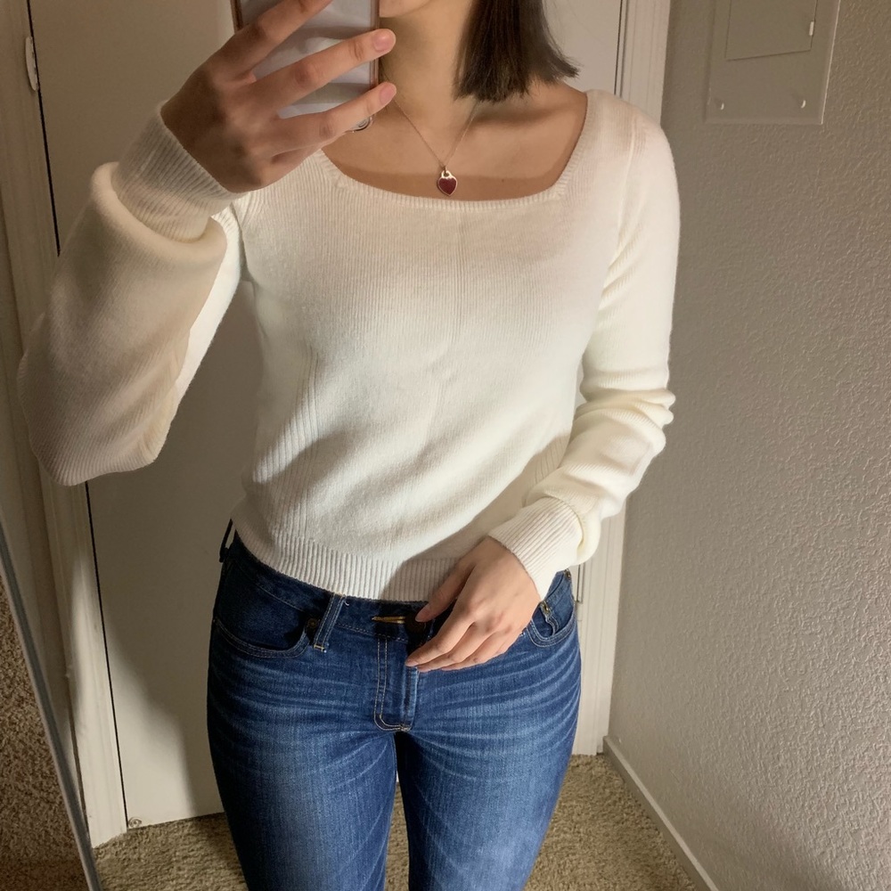 Two way cropped sweater